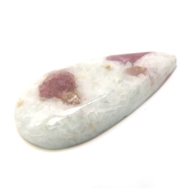 ルベライト トルマリンインクォーツ(Rubellite tourmaline in qurtz) ラウンドカボション