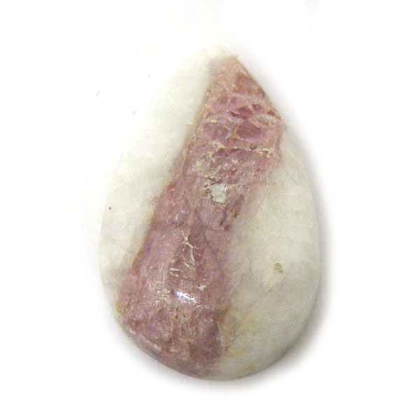 ルベライト トルマリンインクォーツ(Rubellite tourmaline in qurtz) ラウンドカボション