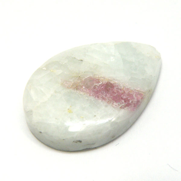 ルベライト トルマリンインクォーツ(Rubellite tourmaline in qurtz) ラウンドカボション