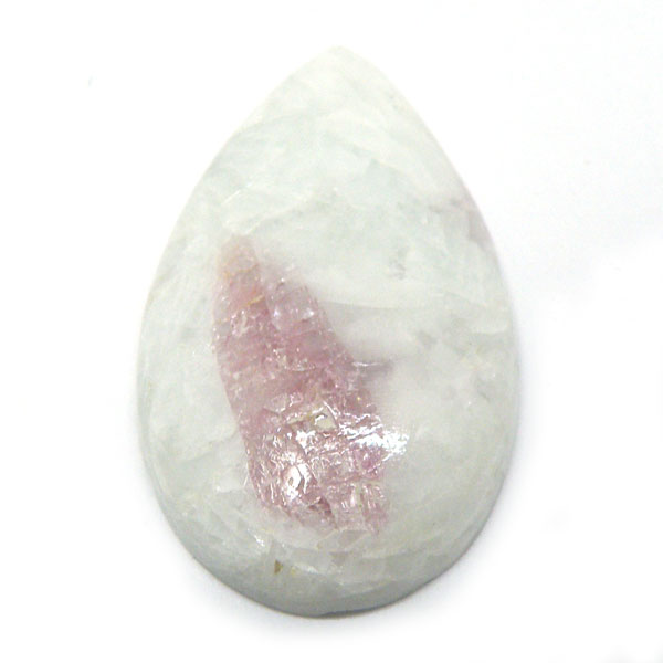 ルベライト トルマリンインクォーツ(Rubellite tourmaline in qurtz) ラウンドカボション