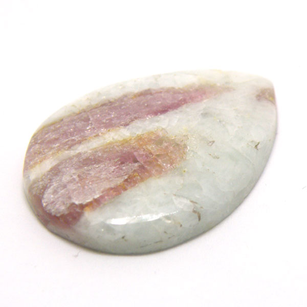 ルベライト トルマリンインクォーツ(Rubellite tourmaline in qurtz) ラウンドカボション