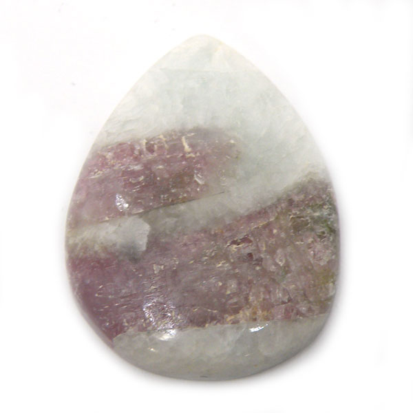 ルベライト トルマリンインクォーツ(Rubellite tourmaline in qurtz) ラウンドカボション