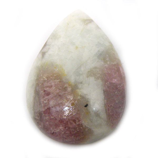 ルベライト トルマリンインクォーツ(Rubellite tourmaline in qurtz) ラウンドカボション