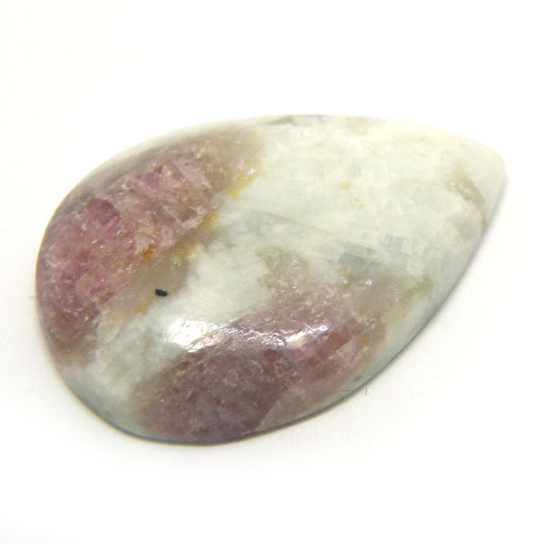 ルベライト トルマリンインクォーツ(Rubellite tourmaline in qurtz) ラウンドカボション