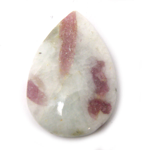 ルベライト トルマリンインクォーツ(Rubellite tourmaline in qurtz) ラウンドカボション