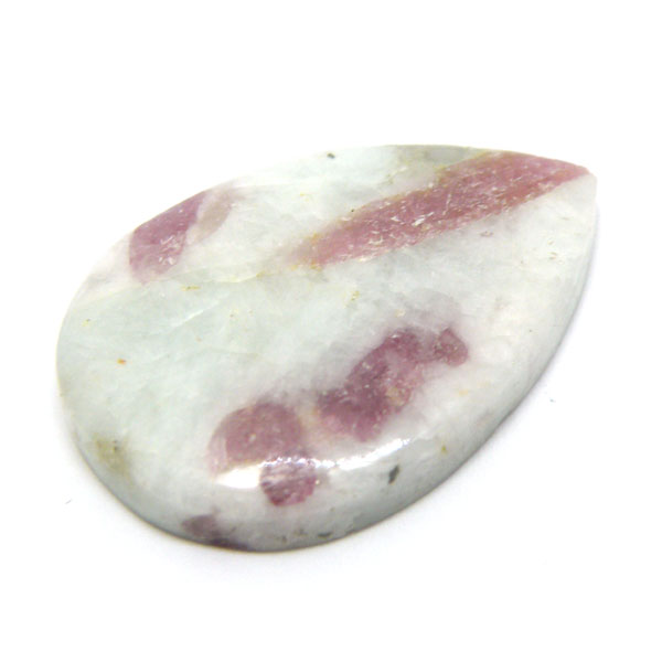 ルベライト トルマリンインクォーツ(Rubellite tourmaline in qurtz) ラウンドカボション