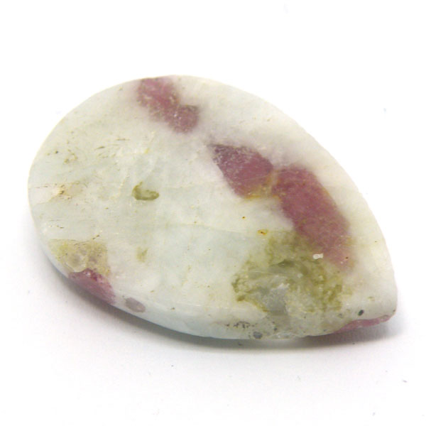 ルベライト トルマリンインクォーツ(Rubellite tourmaline in qurtz) ラウンドカボション