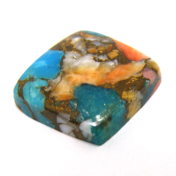 コパオイスターターコイズ(Copper Oyster Turquoise) ラウンドカボション