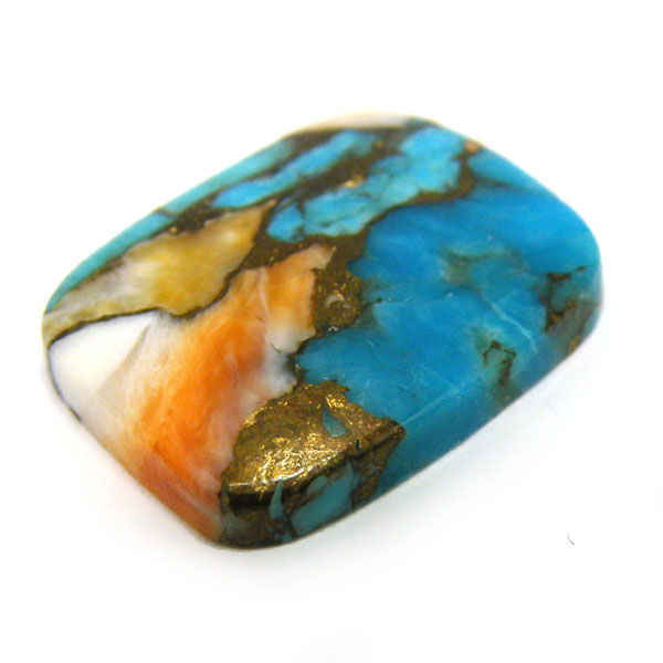 コパオイスターターコイズ(Copper Oyster Turquoise) ラウンドカボション