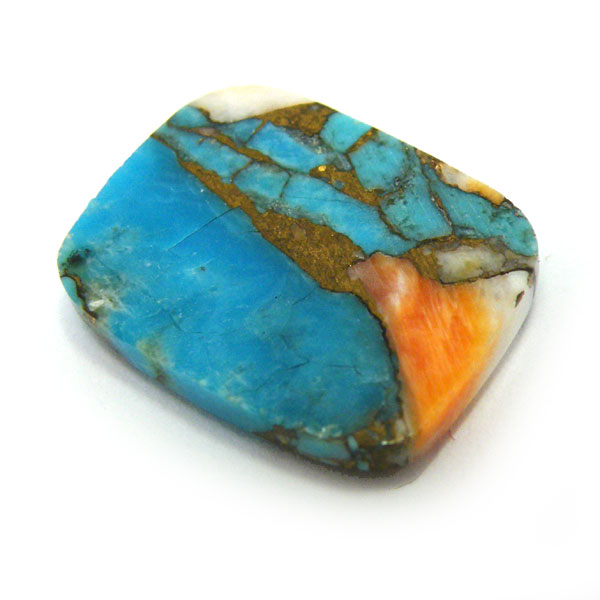 コパオイスターターコイズ(Copper Oyster Turquoise) ラウンドカボション