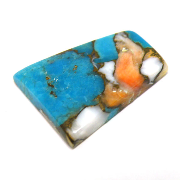 コパオイスターターコイズ(Copper Oyster Turquoise) ラウンドカボション
