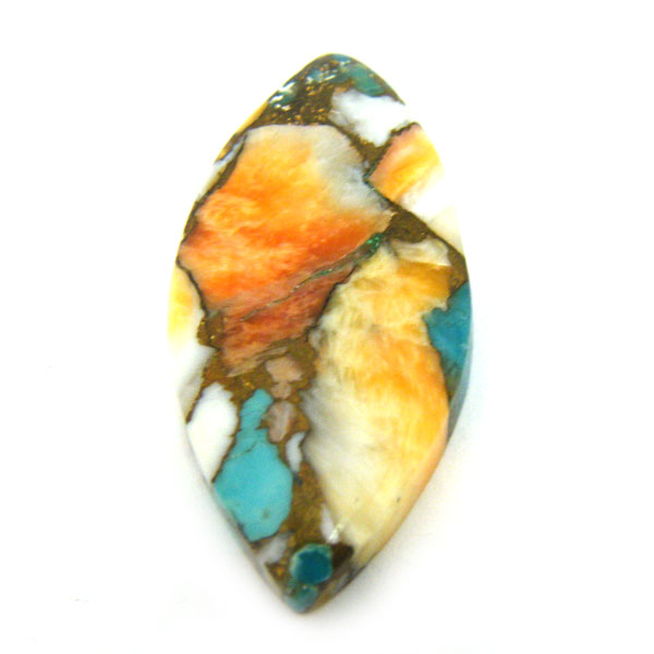 コパオイスターターコイズ(Copper Oyster Turquoise) ラウンドカボション