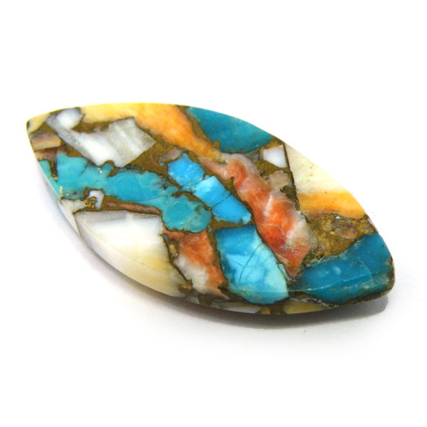 コパオイスターターコイズ(Copper Oyster Turquoise) ラウンドカボション