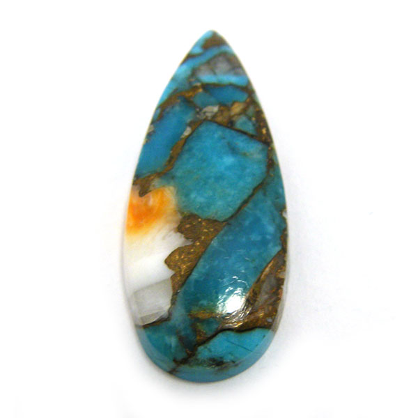 コパオイスターターコイズ(Copper Oyster Turquoise) ラウンドカボション