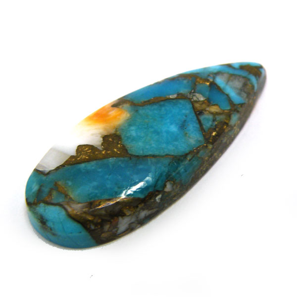 コパオイスターターコイズ(Copper Oyster Turquoise) ラウンドカボション