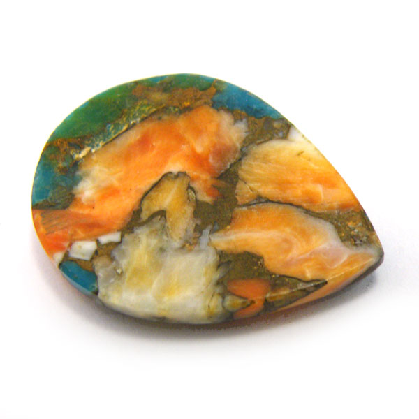 コパオイスターターコイズ(Copper Oyster Turquoise) ラウンドカボション