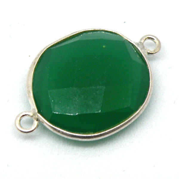 グリーンオニキス(Green onyx)/silver/ジェムターミナルパーツ