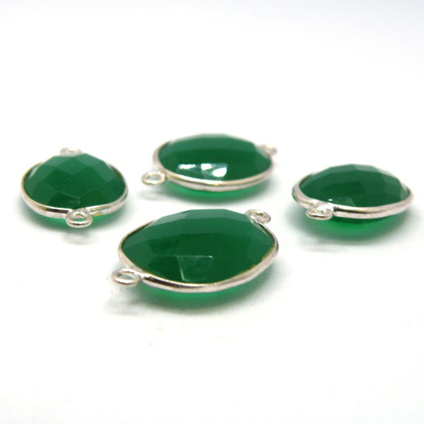 グリーンオニキス(Green onyx)/silver/ジェムターミナルパーツ