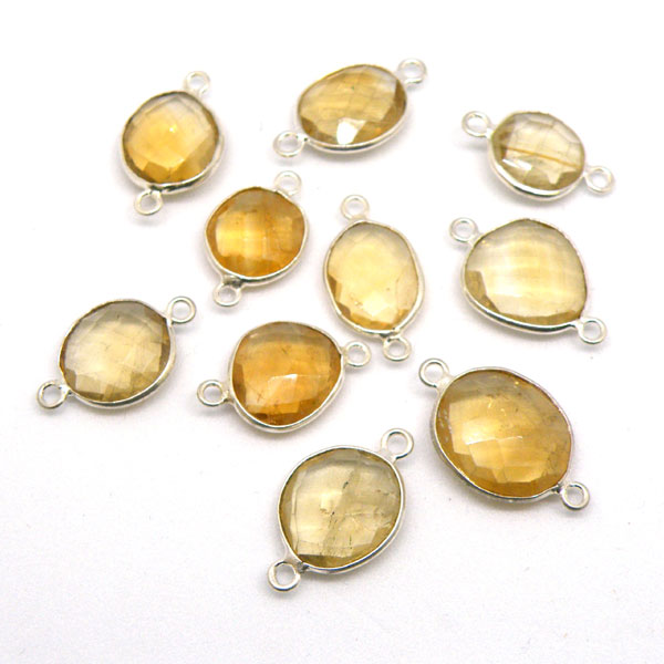 シトリン(citrine)/silver/ジェムターミナルパーツ