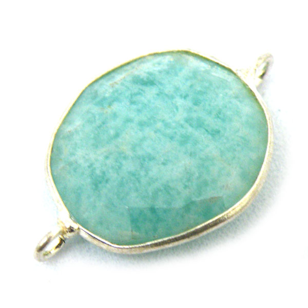 アマゾナイト(amazonite)/silver/ジェムターミナルパーツ