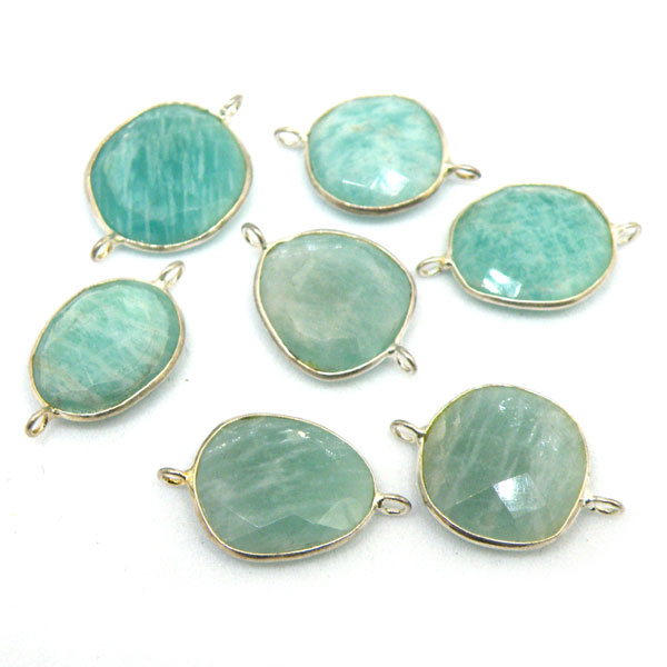 アマゾナイト(amazonite)/silver/ジェムターミナルパーツ