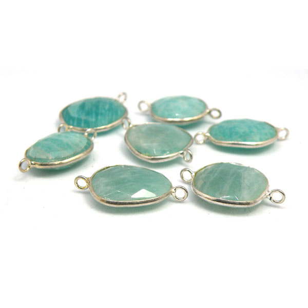 アマゾナイト(amazonite)/silver/ジェムターミナルパーツ