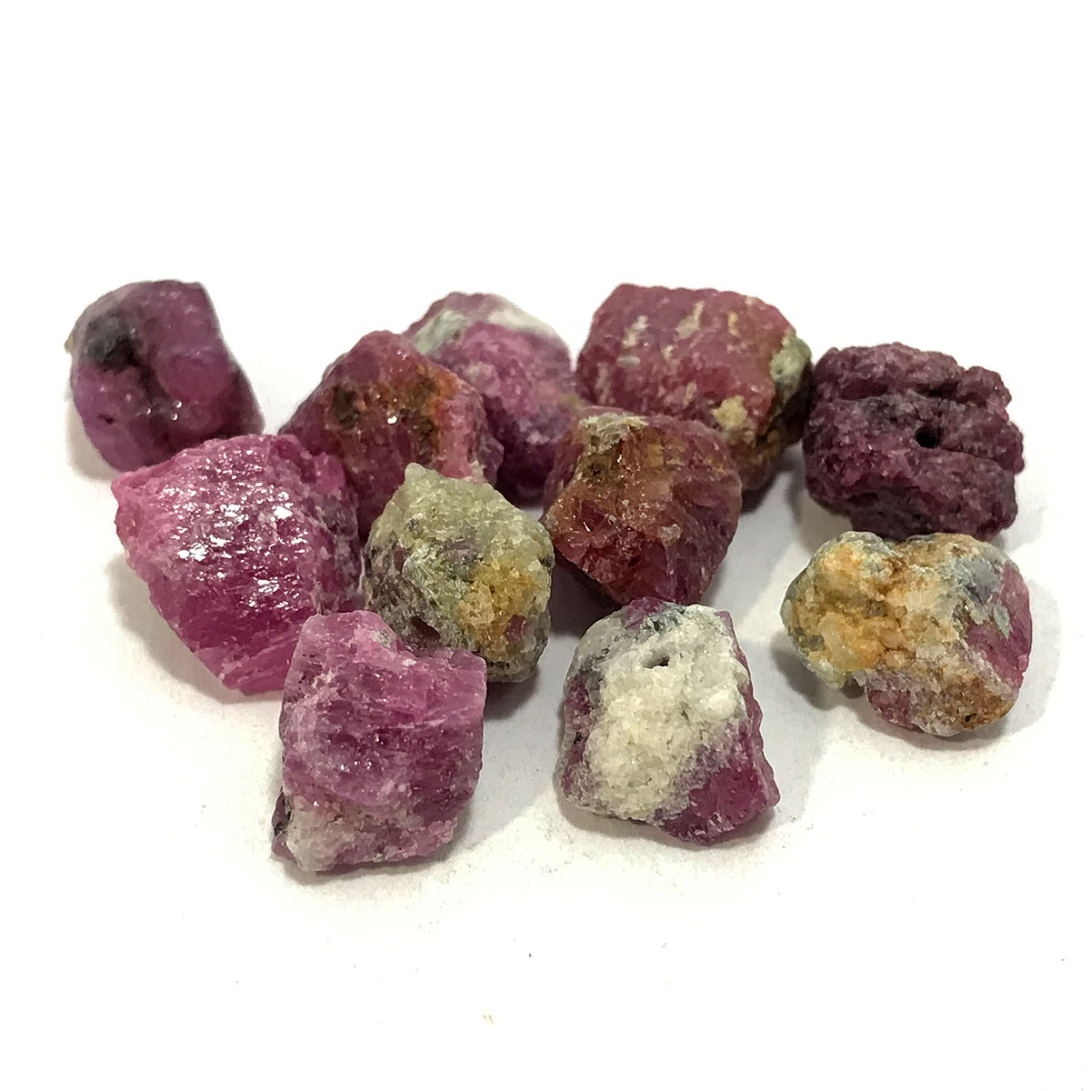ルビー(Ruby)/ラフロック片穴パーツ