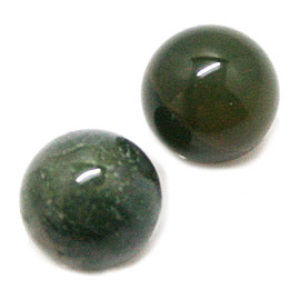 モスアゲート(Moss agate)/丸玉パーツ(穴無し)