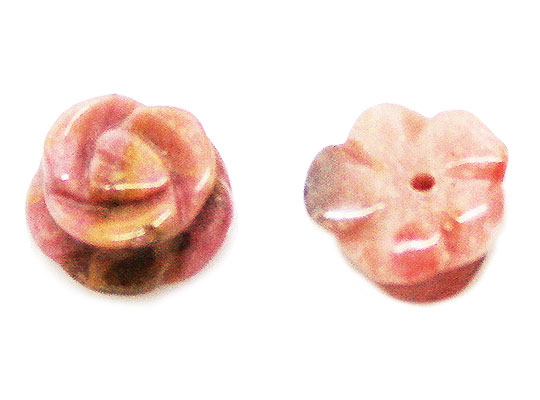 ロードナイト(Rhodonite)/フラワーパーツ(片穴)