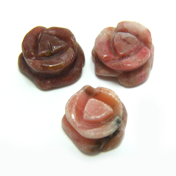 ロードナイト(Rhodonite)/フラワーパーツ(片穴)
