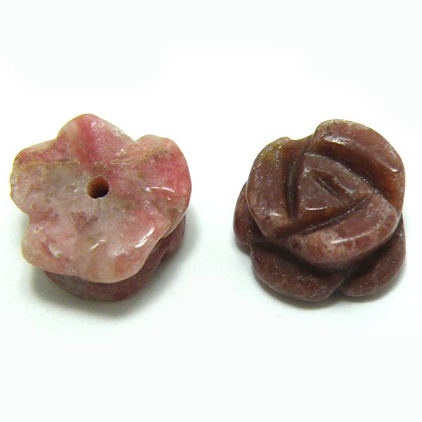 ロードナイト(Rhodonite)/フラワーパーツ(片穴)