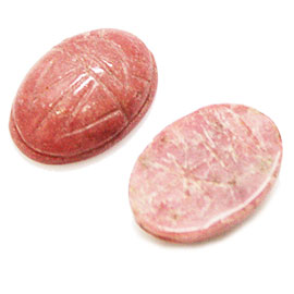 ロードナイト(Rhodonite)/彫刻入りオーバルルース