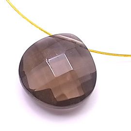 スモーキークォーツ(Smokey quartz)/マロンファセットカットビーズパーツ