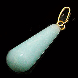 アマゾナイト(amazonite)/ドロップ型ペンダントパーツ