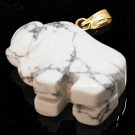 ハウライト(howlite)/バッファローペンダントパーツ