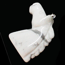 ハウライト(howlite)/ウマ馬うまペンダントパーツ