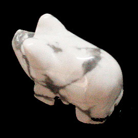 ハウライト(howlite)/ブタ豚ぶたパーツ