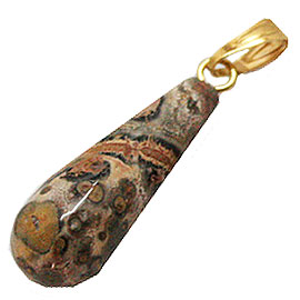 レオパードスキンジャスパー(Leopard skin jasper)/ドロップ型ペンダントパーツ