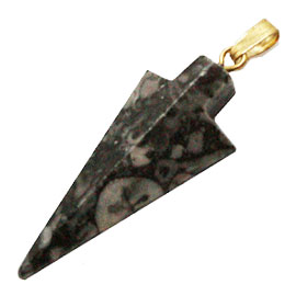 レオパードスキンジャスパー(Leopard skin jasper)/やじり型ペンダントパーツ