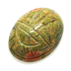 ユナカイト(UNAKITE)/彫刻入りオーバルパーツ