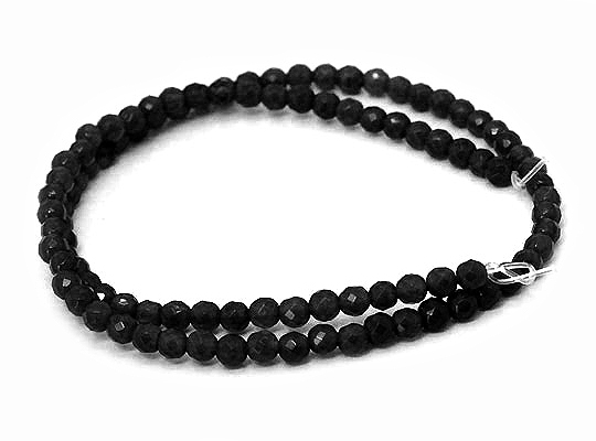 オニキス(onix) 丸玉ファセットカットビーズ