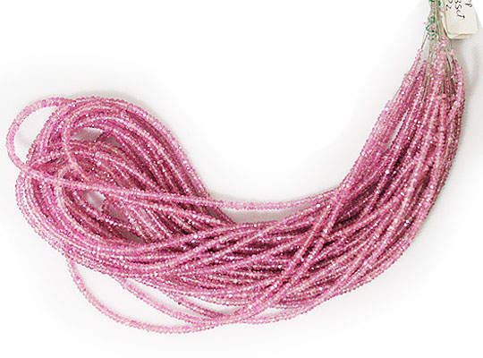 ピンクサファイア(Pink sapphire)/カットビーズ