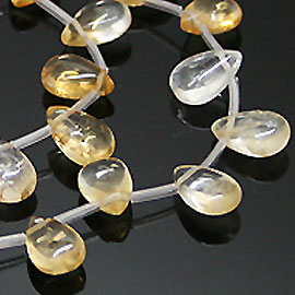 シトリン(citrine)ペアシェイプビーズ