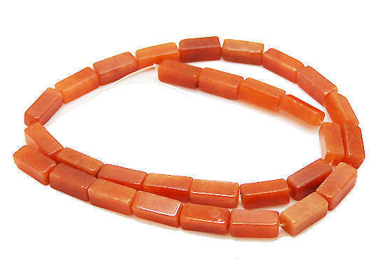 レッドアベンチュリン(Red Aventurine ) 長方形ビーズ