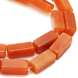 レッドアベンチュリン(Red Aventurine )長方形ビーズ