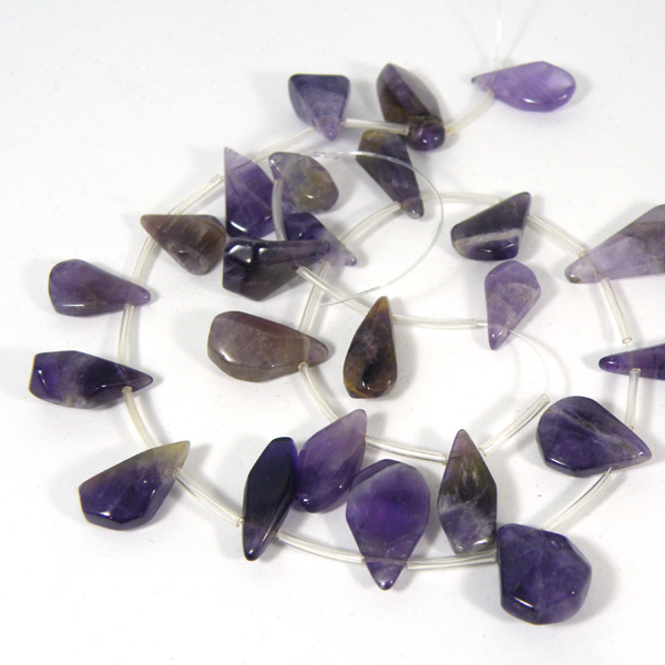 アメジスト(Amethyst)ペアラフカットビーズ