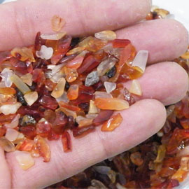 カーネリアン(Carnelian)穴なしさざれチップ