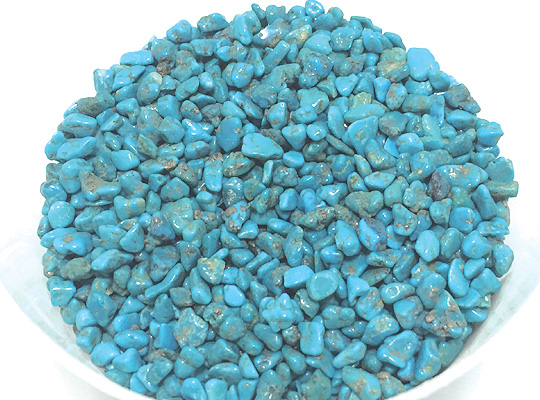 ターコイズUSAアリゾナ産(Turquoise)穴なしさざれチップ