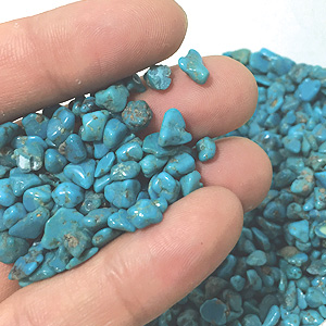 ターコイズUSAアリゾナ産(Turquoise)穴なしさざれチップ