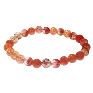 レピドライト/サンストーン/レッドルチル(Lepidolite in quartz/Sunstone/Rutile quartz)